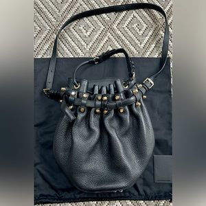 Alexander Wang Leather Studded Diego Bucket Bag